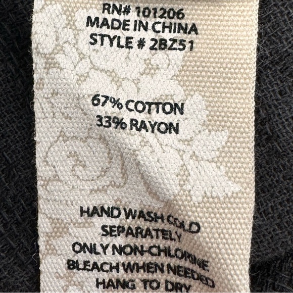 Soft Surroundings Ellis Top Women's Tunic Button Front Grey/Black S‎ Pockets - Picture 11 of 11